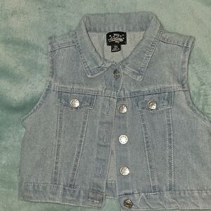 Classic Blue Kids Denim Vest Sleeveless Design